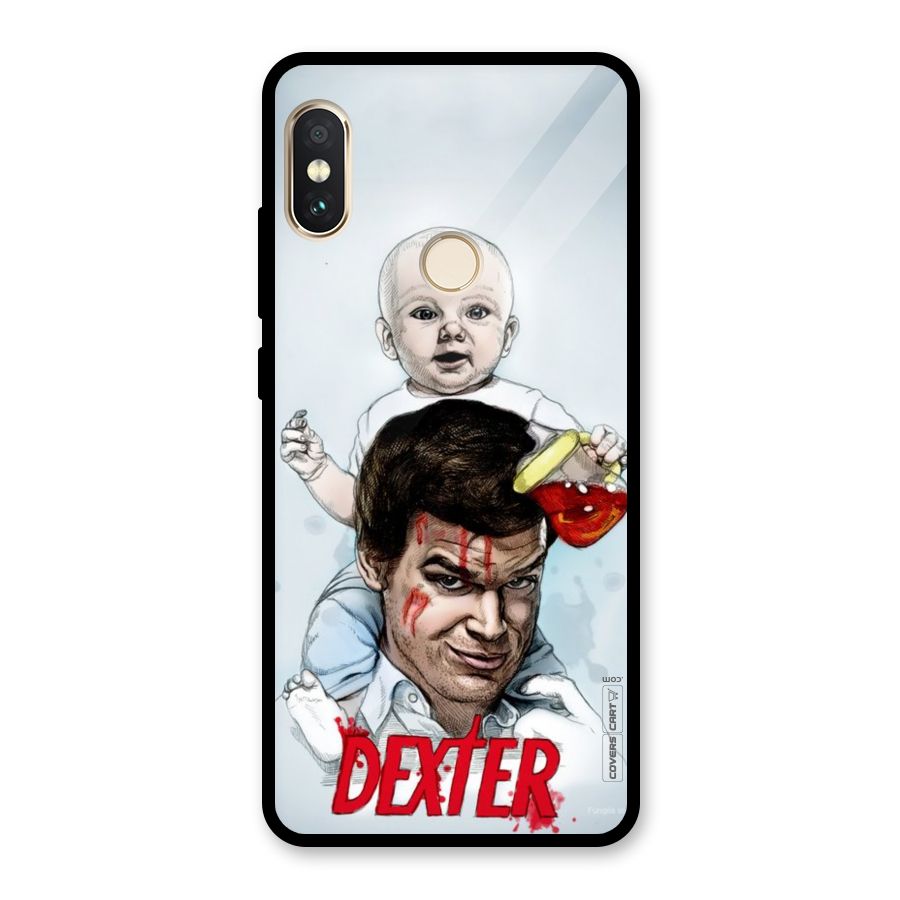 Dexter Artwork Glass Back Case for Redmi Note 5 Pro