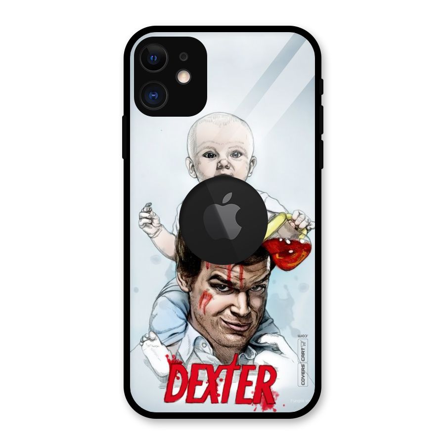 Dexter Artwork Glass Back Case for iPhone 11 Logo Cut