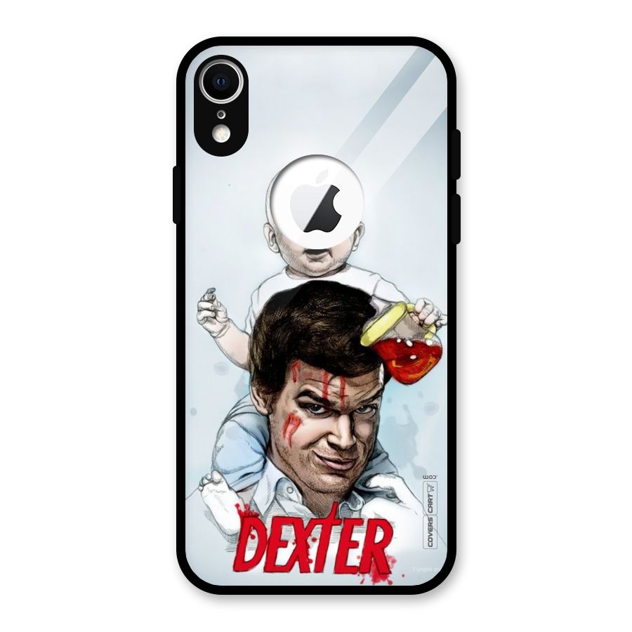 Dexter Artwork Glass Back Case for iPhone XR Logo Cut