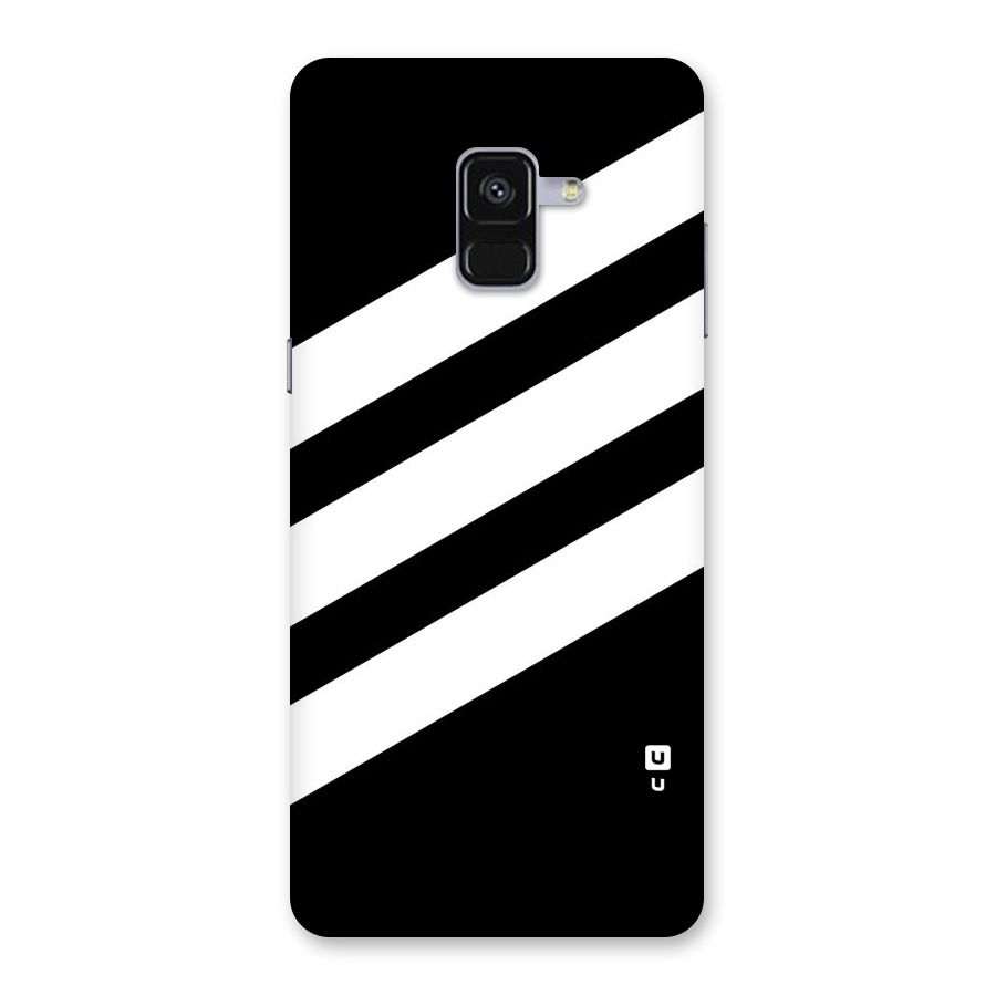 Diagonal Classic Stripes Back Case for Galaxy A8 Plus