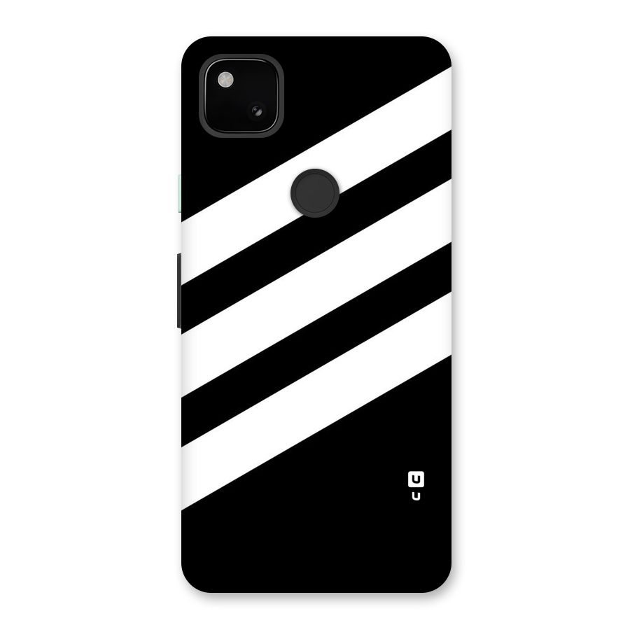 Diagonal Classic Stripes Back Case for Google Pixel 4a