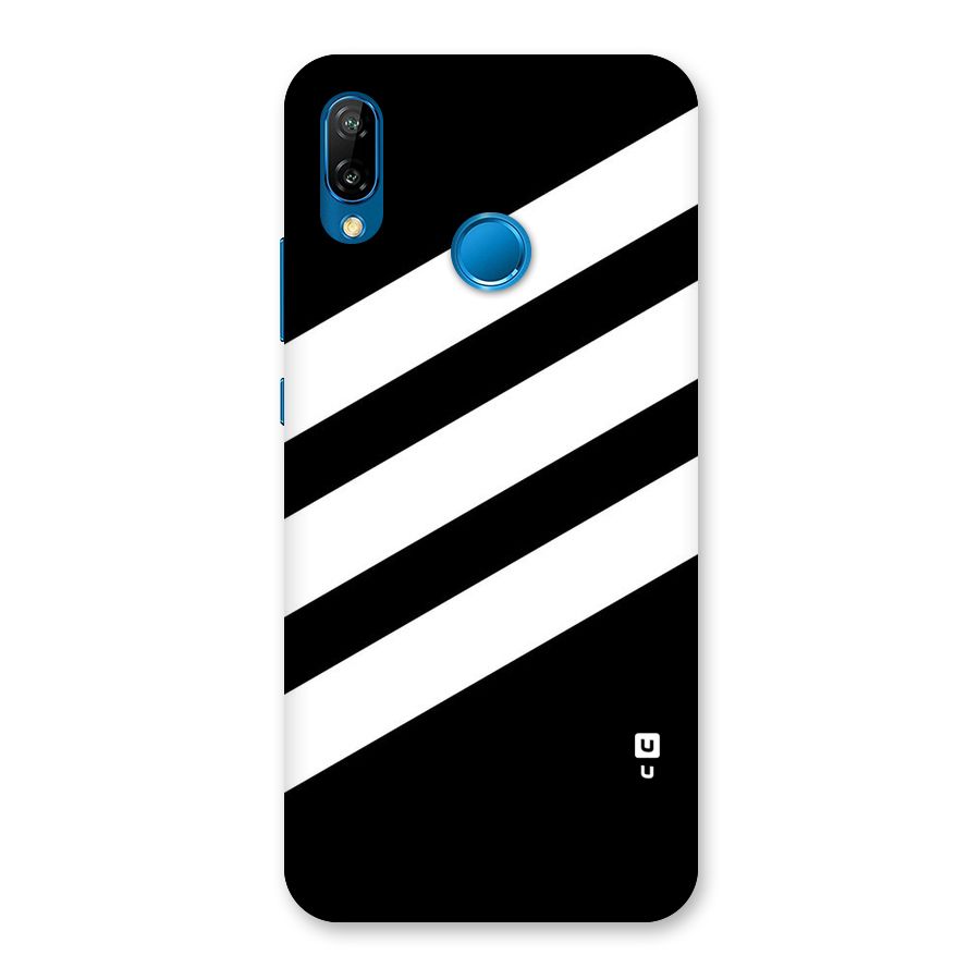 Diagonal Classic Stripes Back Case for Huawei P20 Lite