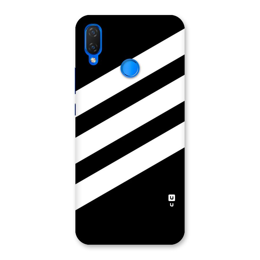 Diagonal Classic Stripes Back Case for Huawei P Smart+