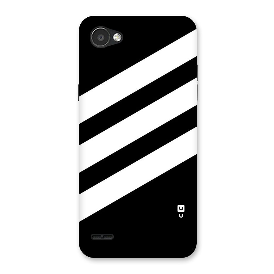Diagonal Classic Stripes Back Case for LG Q6