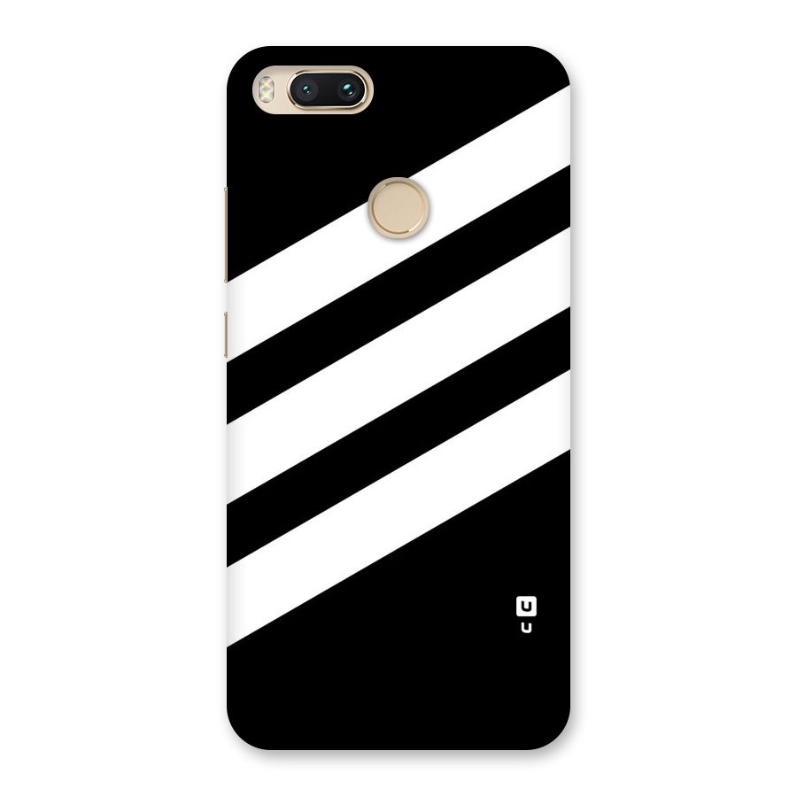 Diagonal Classic Stripes Back Case for Mi A1