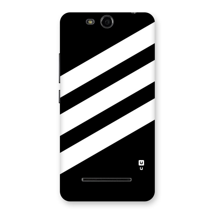Diagonal Classic Stripes Back Case for Micromax Canvas Juice 3 Q392