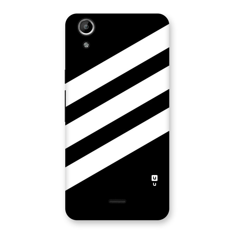 Diagonal Classic Stripes Back Case for Micromax Canvas Selfie Lens Q345