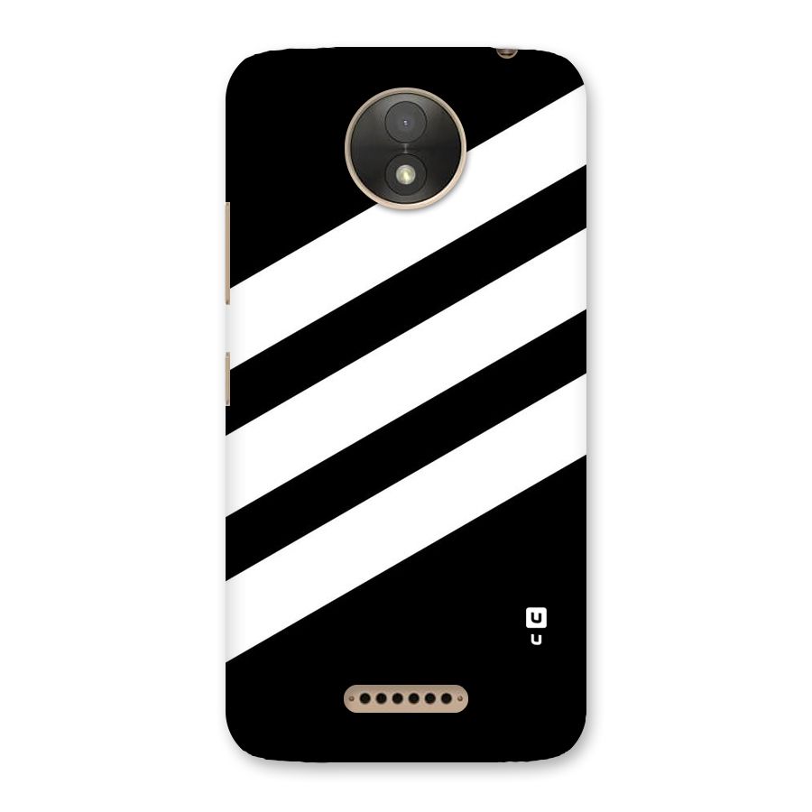 Diagonal Classic Stripes Back Case for Moto C Plus