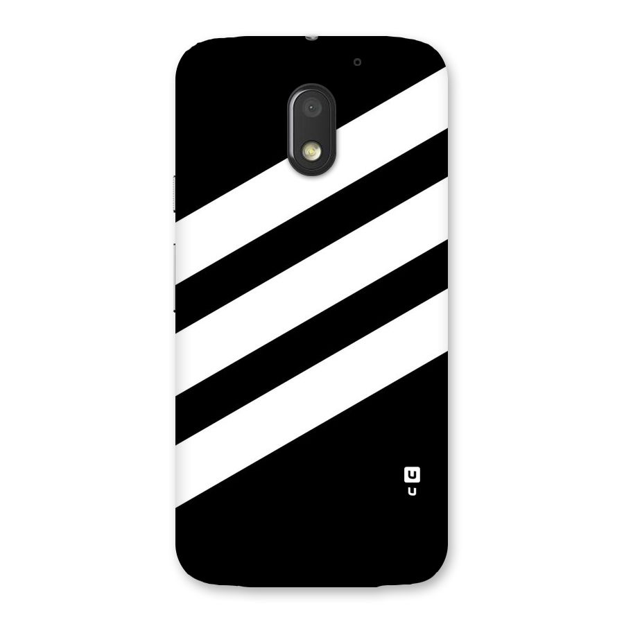 Diagonal Classic Stripes Back Case for Moto E3 Power
