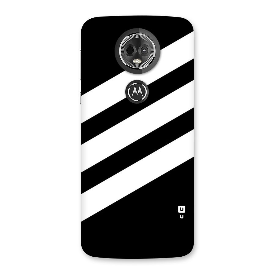 Diagonal Classic Stripes Back Case for Moto E5 Plus