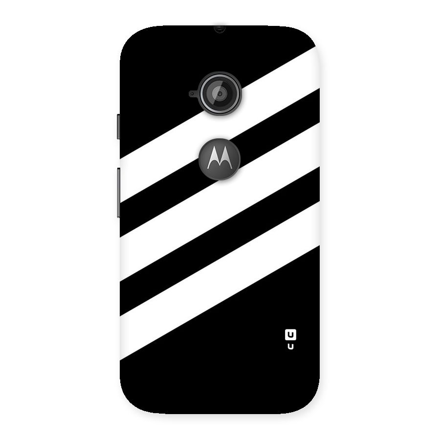 Diagonal Classic Stripes Back Case for Moto E 2nd Gen