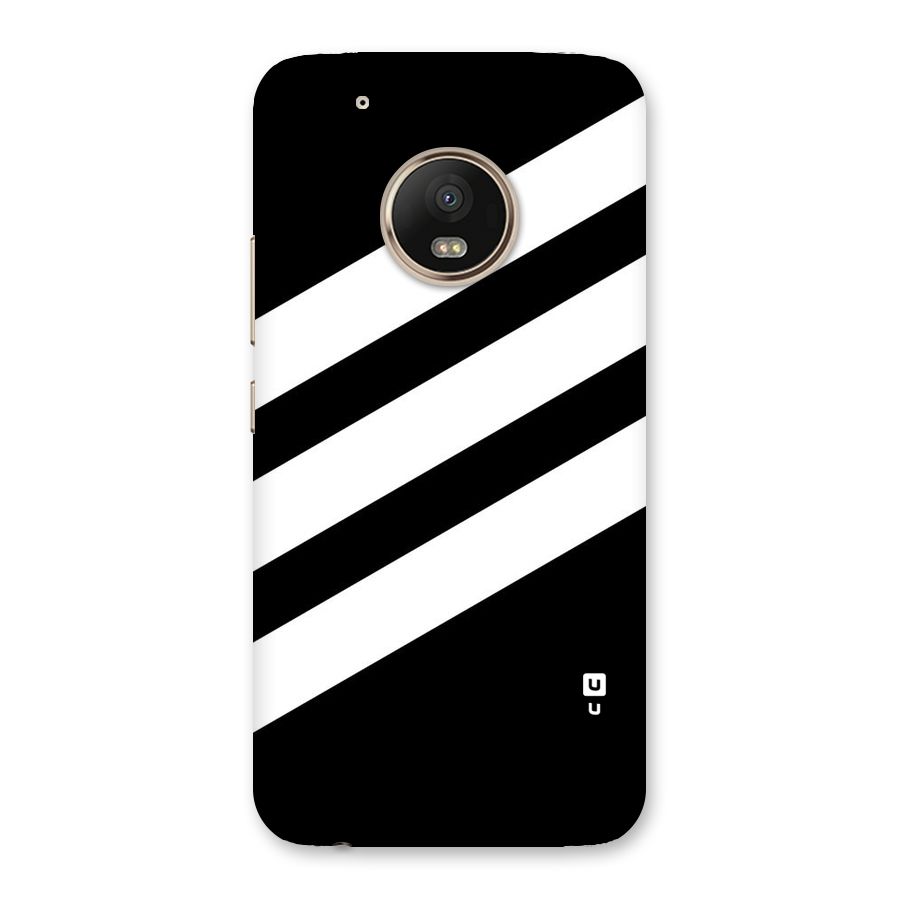 Diagonal Classic Stripes Back Case for Moto G5 Plus