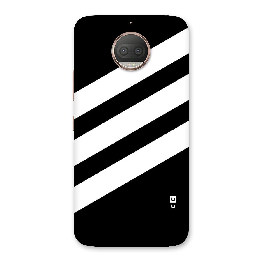Diagonal Classic Stripes Back Case for Moto G5s Plus