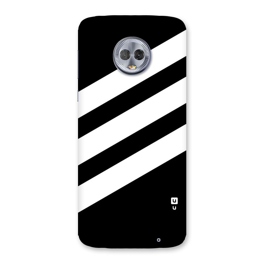 Diagonal Classic Stripes Back Case for Moto G6 Plus