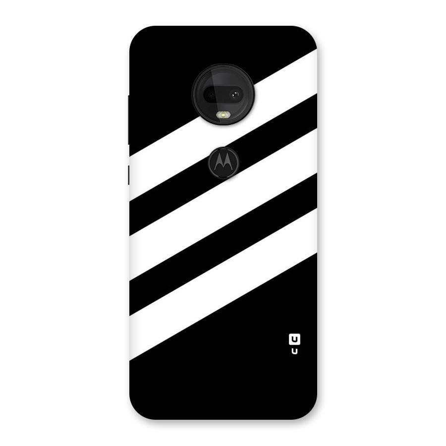 Diagonal Classic Stripes Back Case for Moto G7