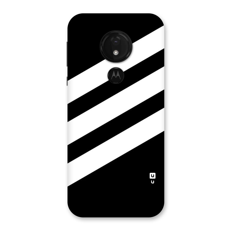 Diagonal Classic Stripes Back Case for Moto G7 Power