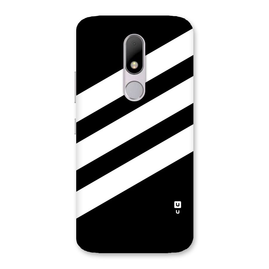 Diagonal Classic Stripes Back Case for Moto M