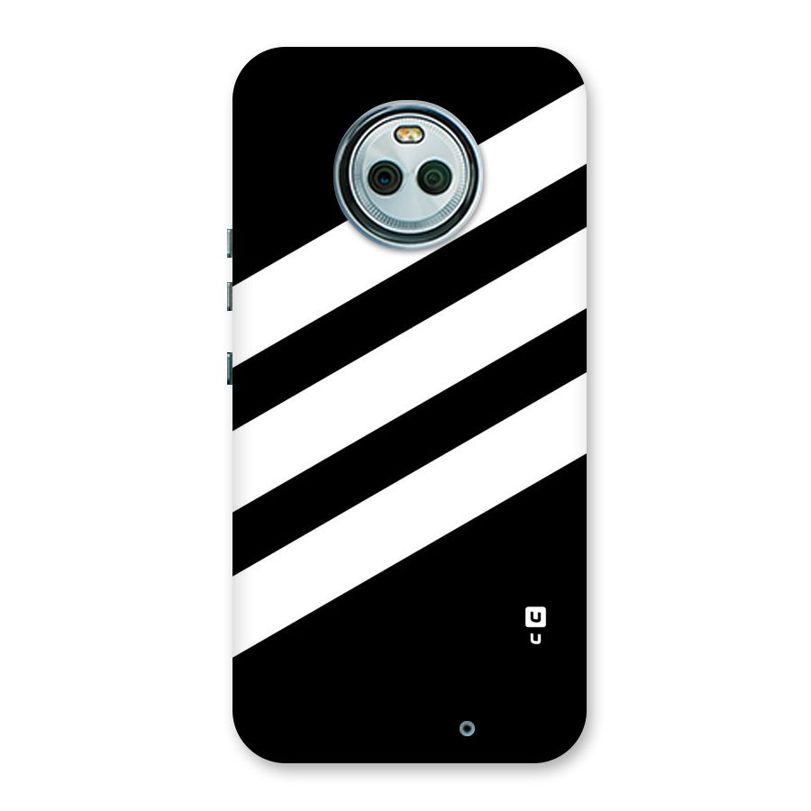 Diagonal Classic Stripes Back Case for Moto X4