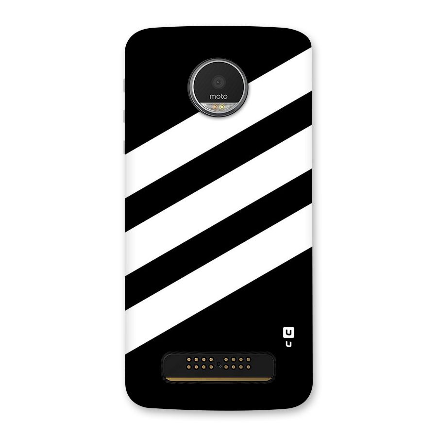 Diagonal Classic Stripes Back Case for Moto Z Play