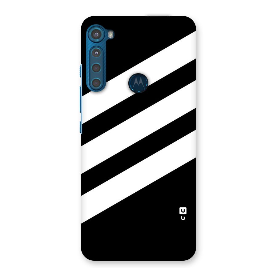 Diagonal Classic Stripes Back Case for Motorola One Fusion Plus