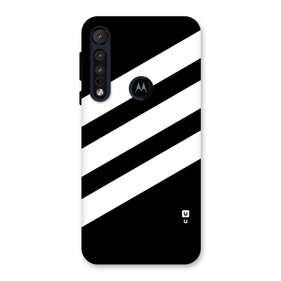 Diagonal Classic Stripes Back Case for Motorola One Macro