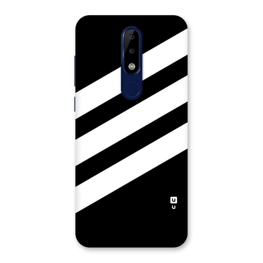 Diagonal Classic Stripes Back Case for Nokia 5.1 Plus