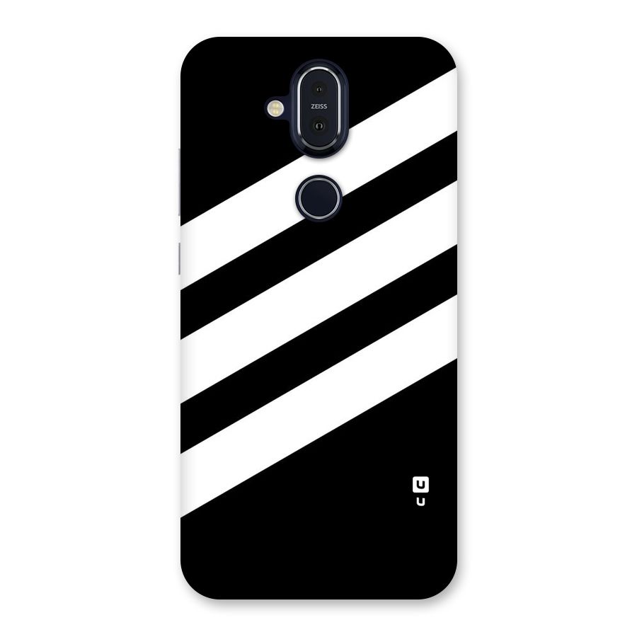 Diagonal Classic Stripes Back Case for Nokia 8.1