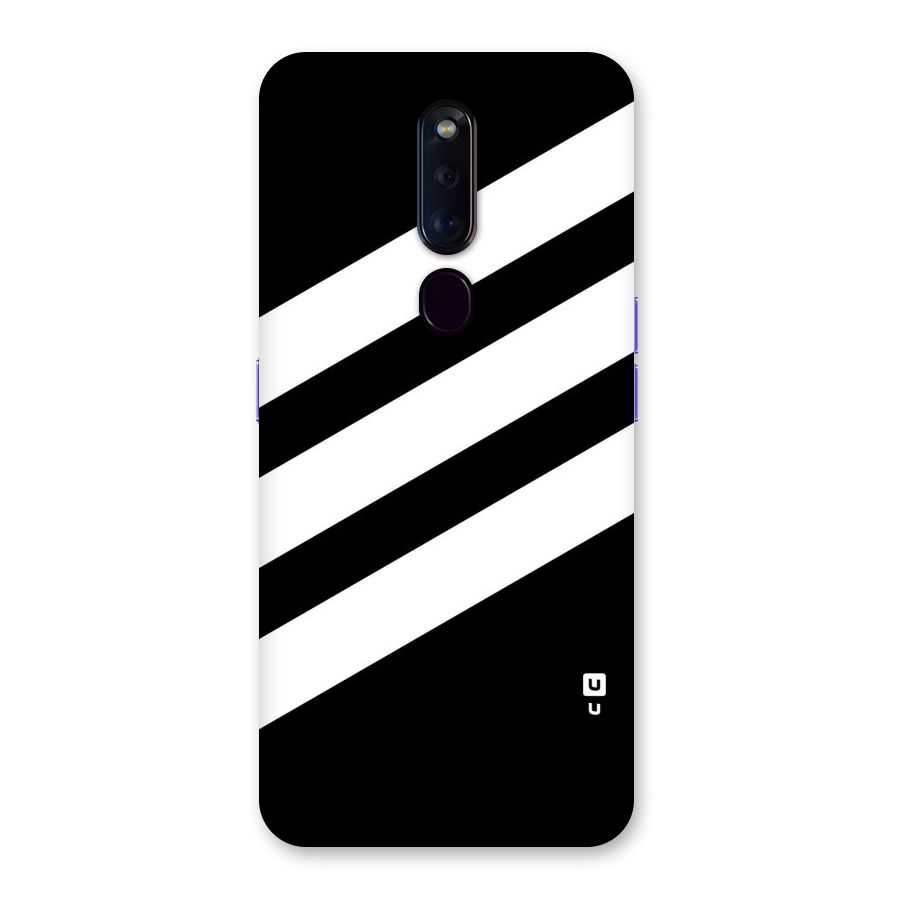 Diagonal Classic Stripes Back Case for Oppo F11 Pro