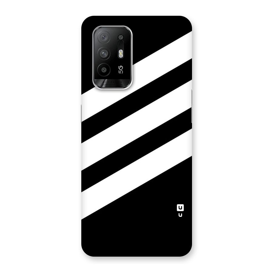 Diagonal Classic Stripes Back Case for Oppo F19 Pro Plus 5G