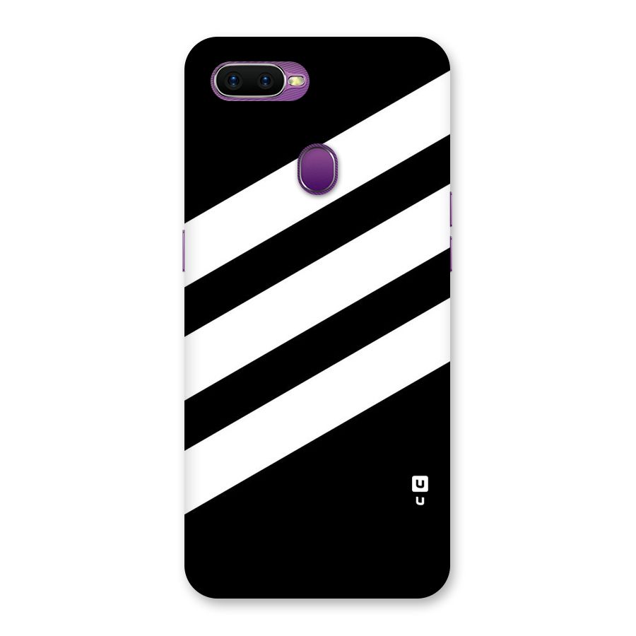 Diagonal Classic Stripes Back Case for Oppo F9