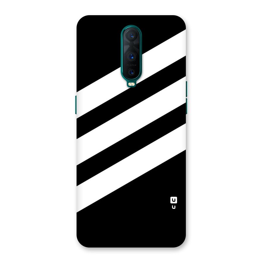 Diagonal Classic Stripes Back Case for Oppo R17 Pro