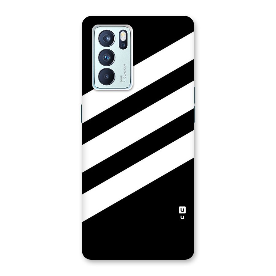 Diagonal Classic Stripes Back Case for Oppo Reno6 Pro 5G