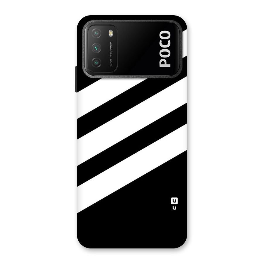 Diagonal Classic Stripes Back Case for Poco M3