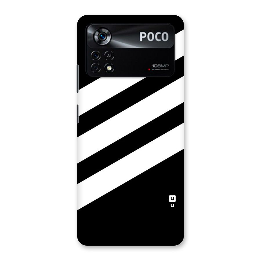 Diagonal Classic Stripes Back Case for Poco X4 Pro 5G