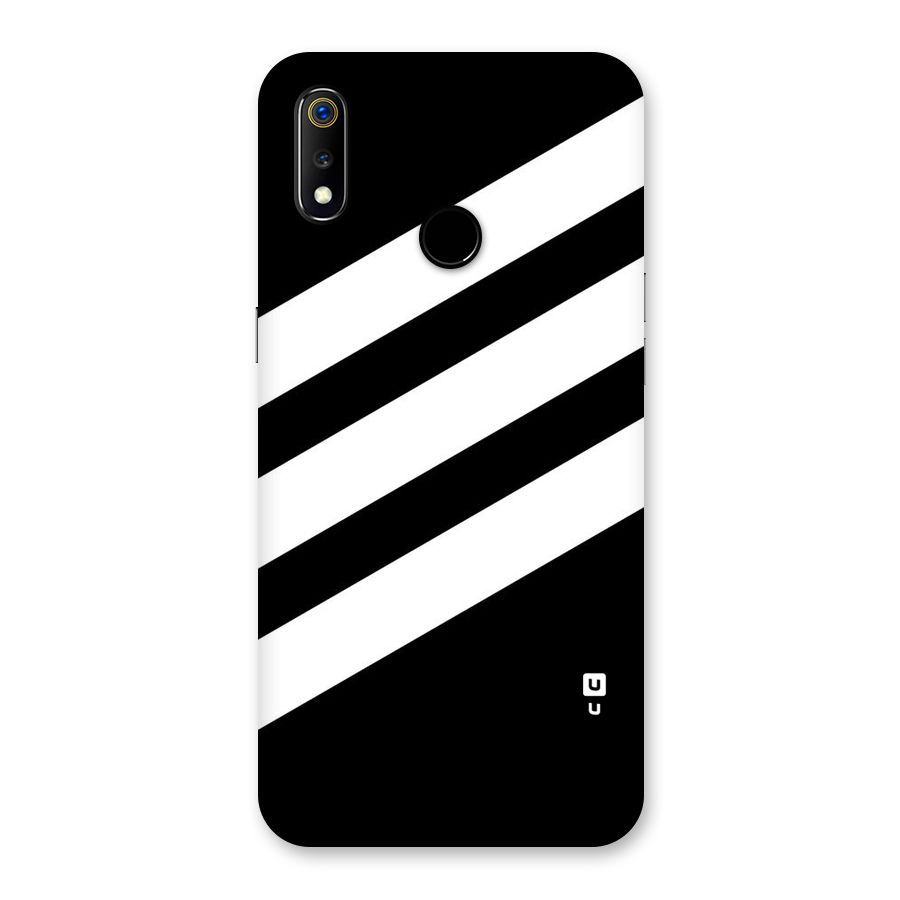 Diagonal Classic Stripes Back Case for Realme 3