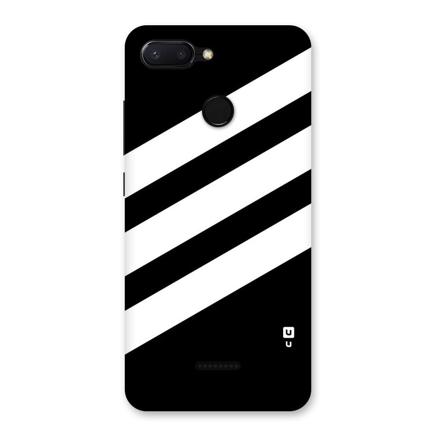 Diagonal Classic Stripes Back Case for Redmi 6