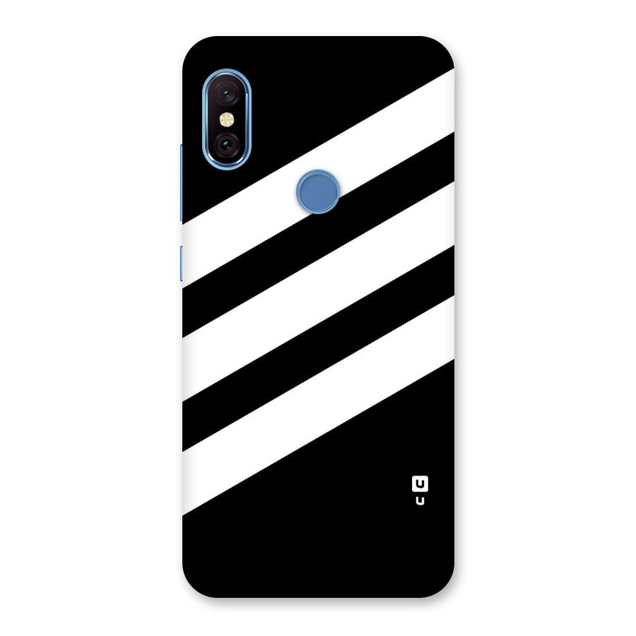 Diagonal Classic Stripes Back Case for Redmi Note 6 Pro