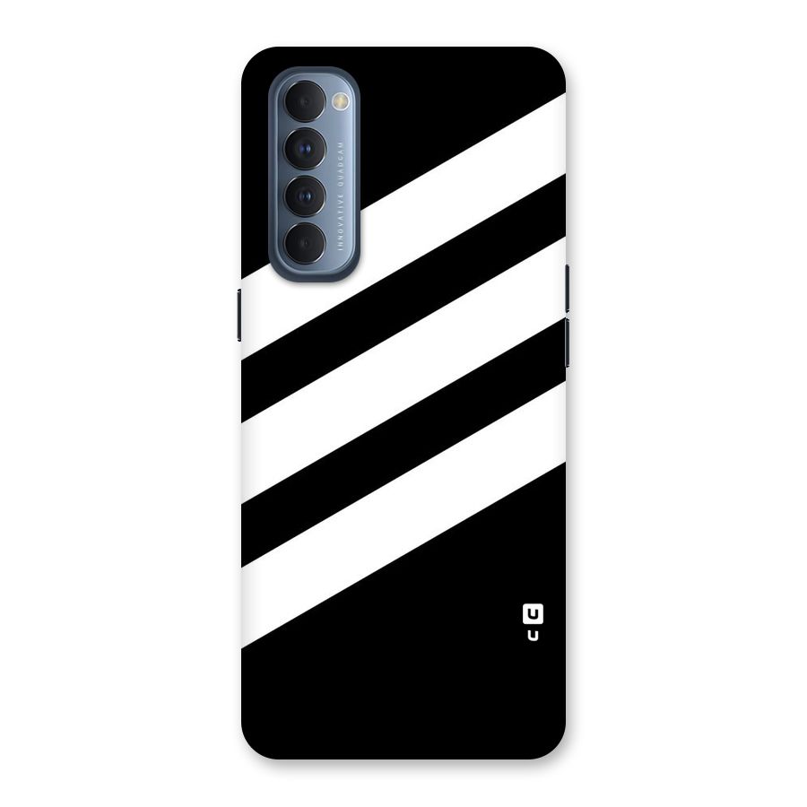 Diagonal Classic Stripes Back Case for Reno4 Pro