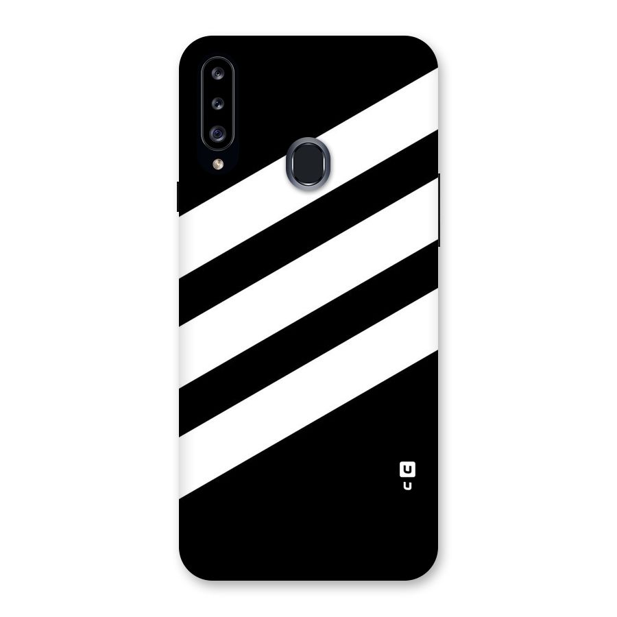 Diagonal Classic Stripes Back Case for Samsung Galaxy A20s