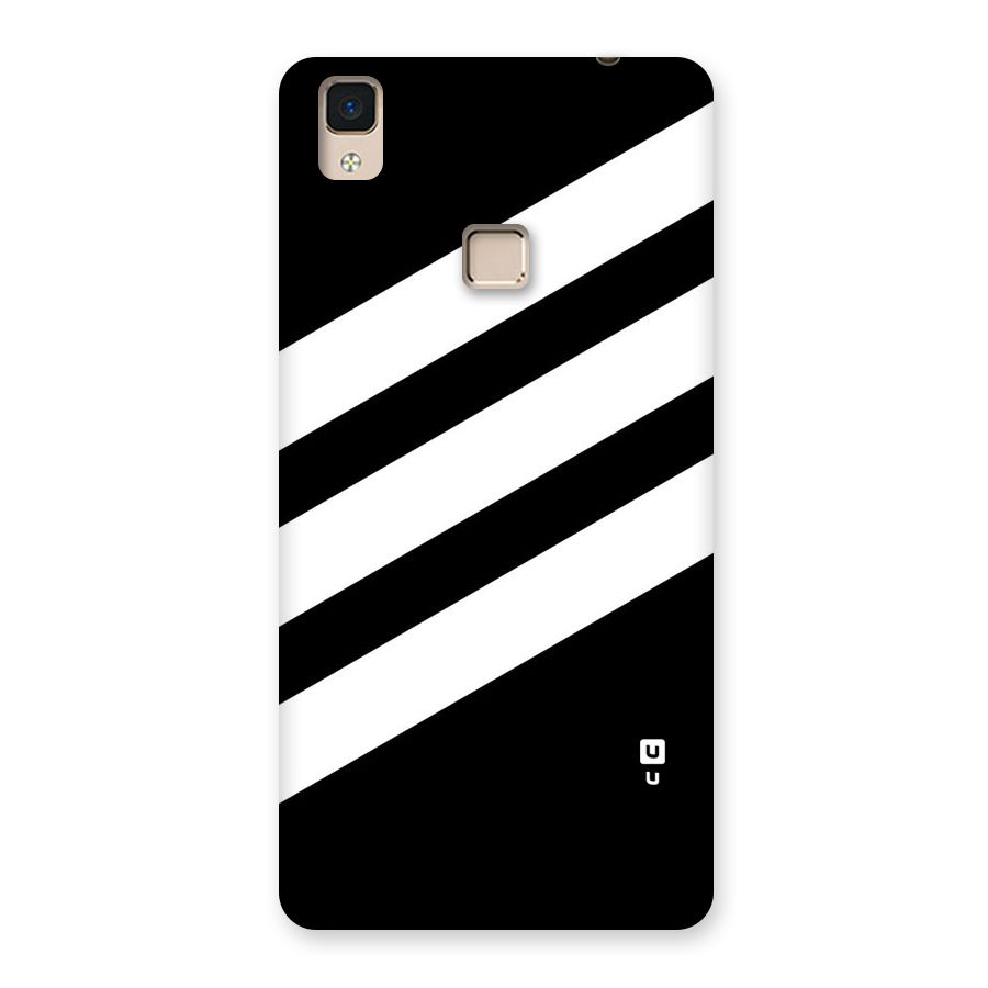 Diagonal Classic Stripes Back Case for V3 Max