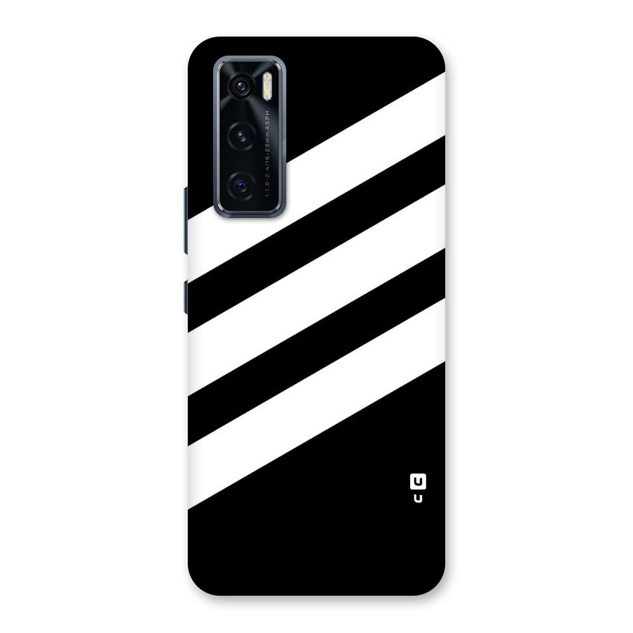Diagonal Classic Stripes Back Case for Vivo V20 SE