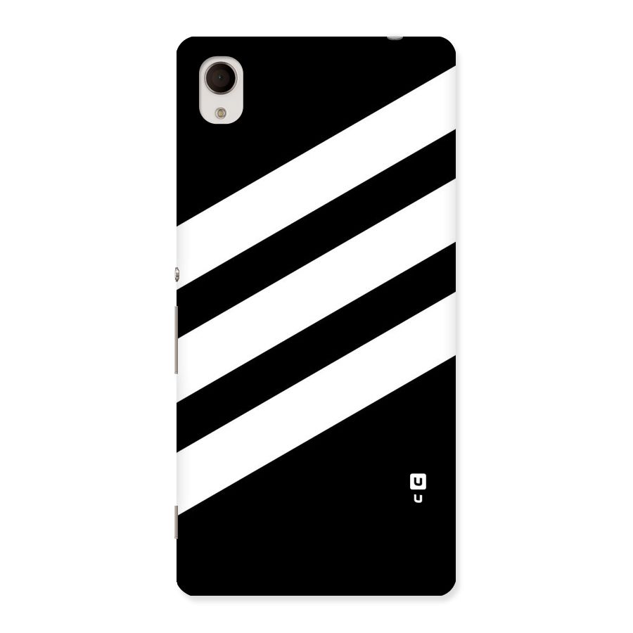 Diagonal Classic Stripes Back Case for Xperia M4 Aqua