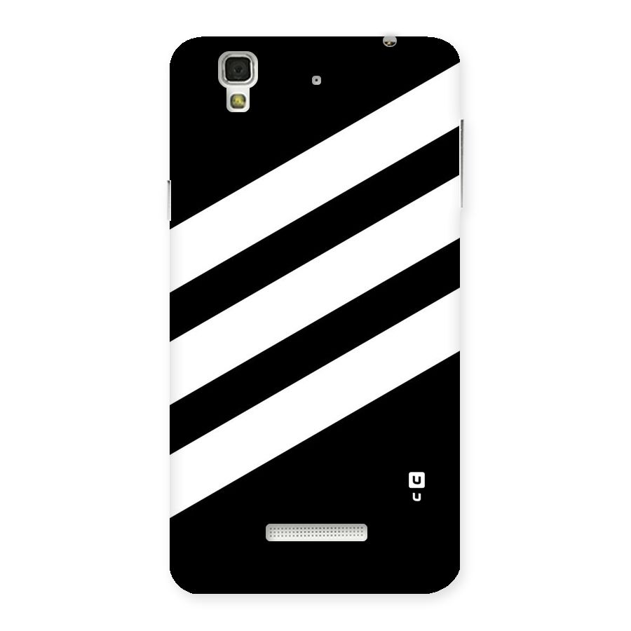 Diagonal Classic Stripes Back Case for YU Yureka Plus