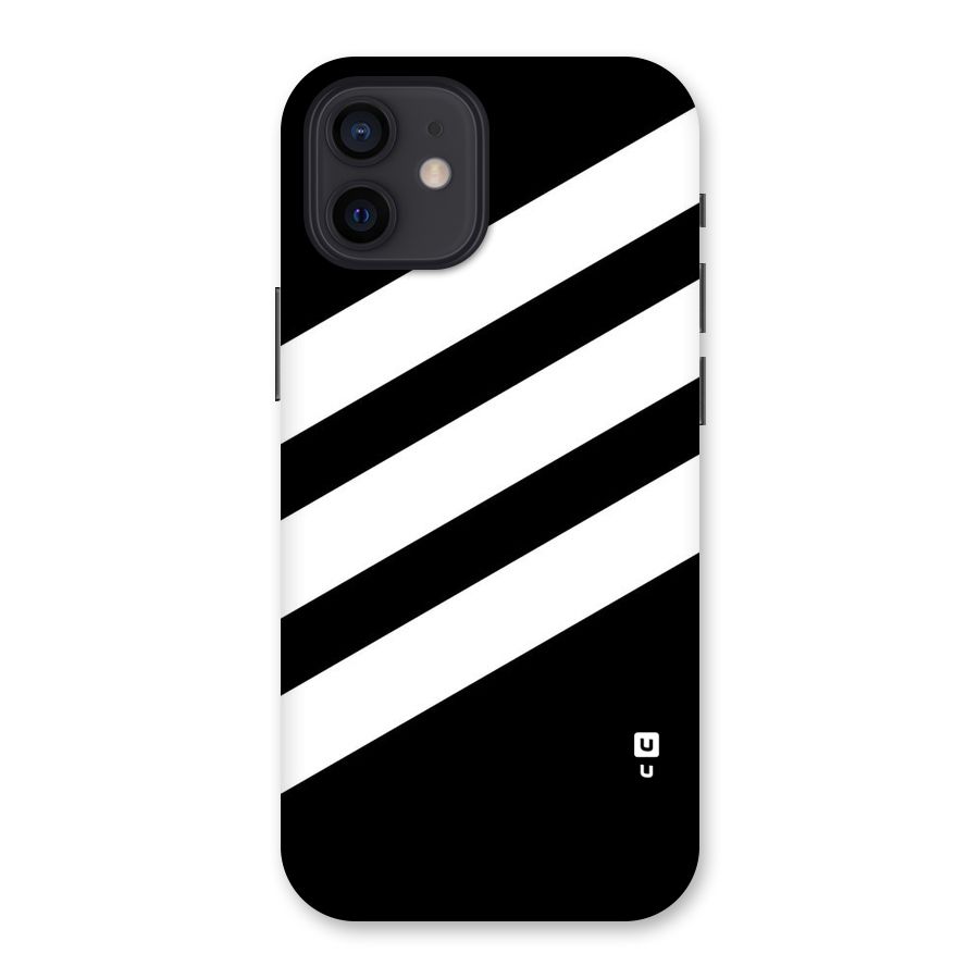 Diagonal Classic Stripes Back Case for iPhone 12