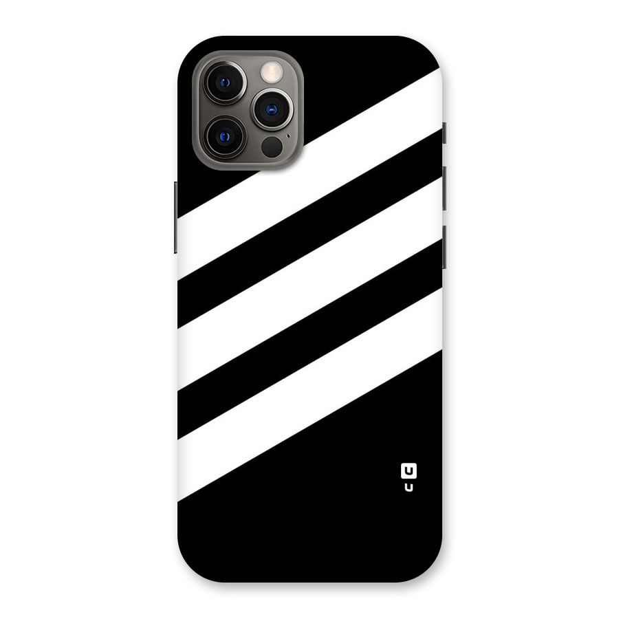Diagonal Classic Stripes Back Case for iPhone 12 Pro