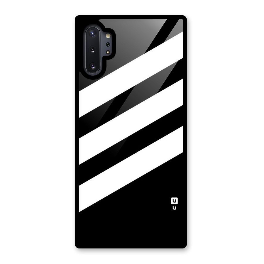 Diagonal Classic Stripes Glass Back Case for Galaxy Note 10 Plus
