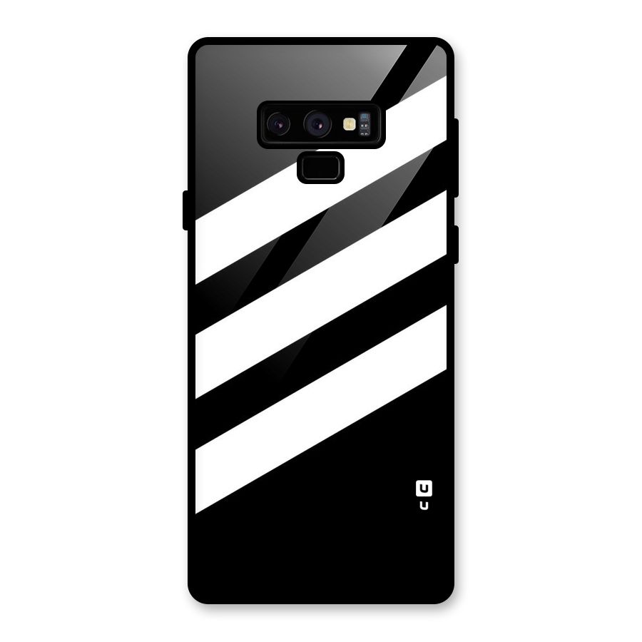 Diagonal Classic Stripes Glass Back Case for Galaxy Note 9