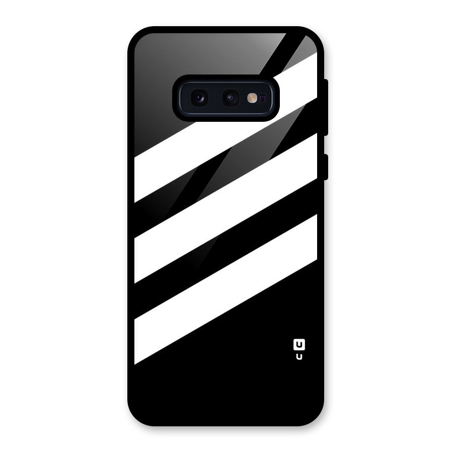 Diagonal Classic Stripes Glass Back Case for Galaxy S10e
