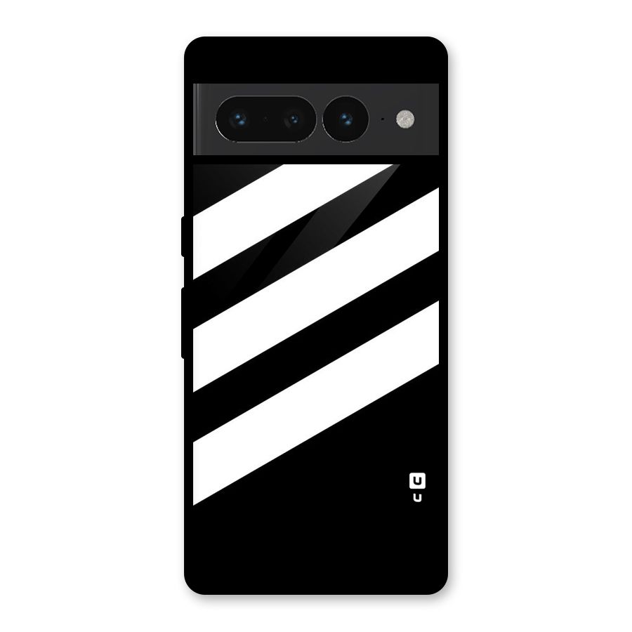 Diagonal Classic Stripes Glass Back Case for Google Pixel 7 Pro