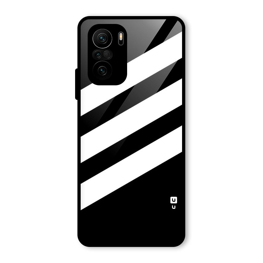 Diagonal Classic Stripes Glass Back Case for Mi 11x